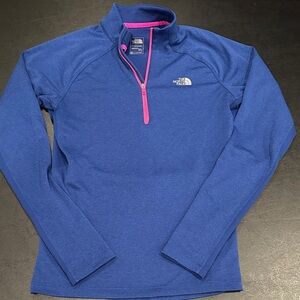 The North Face Flash Dry Royal Blue Quarter Zip